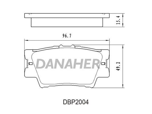 Danaher DBP2004 Гальмівні колодки, комплект DBP2004: Купити в Україні - Добра ціна на EXIST.UA!
