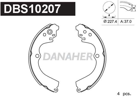 Danaher DBS10207 Колодки гальмівні барабанні, комплект DBS10207: Приваблива ціна - Купити в Україні на EXIST.UA!