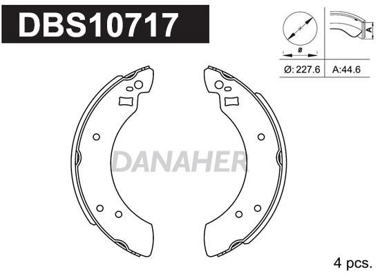 Danaher DBS10717 Колодки гальмівні барабанні, комплект DBS10717: Приваблива ціна - Купити в Україні на EXIST.UA!