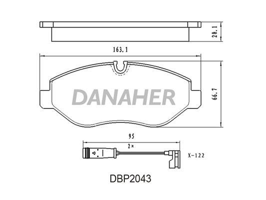Danaher DBP2043 Гальмівні колодки, комплект DBP2043: Купити в Україні - Добра ціна на EXIST.UA!
