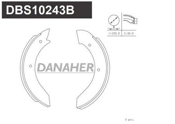 Danaher DBS10243B Колодки гальмівні барабанні, комплект DBS10243B: Купити в Україні - Добра ціна на EXIST.UA!