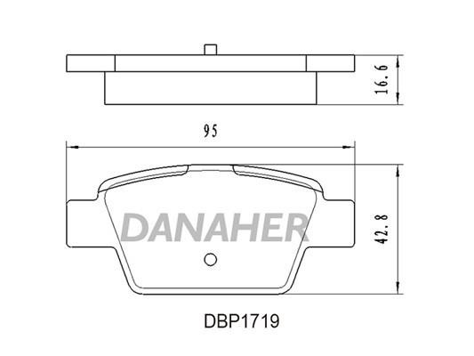Danaher DBP1719 Гальмівні колодки, комплект DBP1719: Купити в Україні - Добра ціна на EXIST.UA!