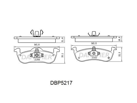 Danaher DBP5217 Гальмівні колодки задні, комплект DBP5217: Купити в Україні - Добра ціна на EXIST.UA!