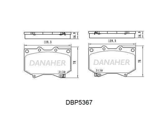 Danaher DBP5367 Гальмівні колодки, комплект DBP5367: Купити в Україні - Добра ціна на EXIST.UA!