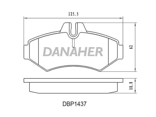 Danaher DBP1437 Гальмівні колодки, комплект DBP1437: Купити в Україні - Добра ціна на EXIST.UA!
