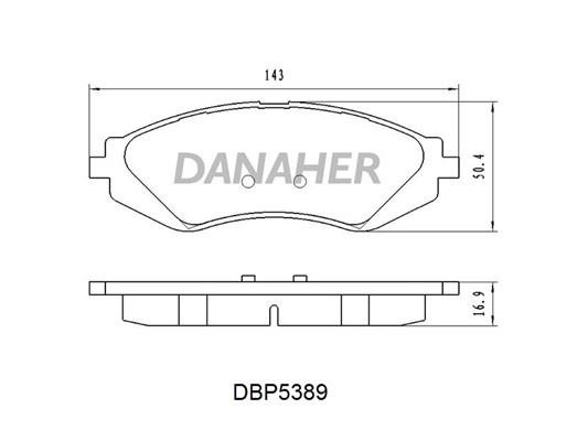 Danaher DBP5389 Гальмівні колодки, комплект DBP5389: Приваблива ціна - Купити в Україні на EXIST.UA!