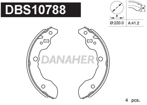 Danaher DBS10788 Колодки гальмівні барабанні, комплект DBS10788: Купити в Україні - Добра ціна на EXIST.UA!