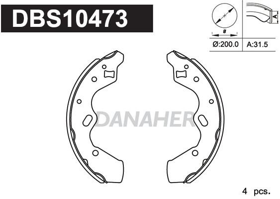 Danaher DBS10473 Колодки гальмівні барабанні, комплект DBS10473: Купити в Україні - Добра ціна на EXIST.UA!