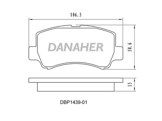 Danaher DBP1439-01 Гальмівні колодки, комплект DBP143901: Приваблива ціна - Купити в Україні на EXIST.UA!
