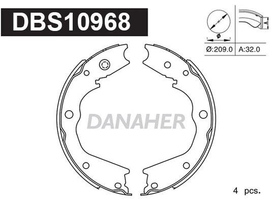 Danaher DBS10968 Колодки гальмівні стояночного гальма DBS10968: Купити в Україні - Добра ціна на EXIST.UA!