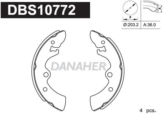 Danaher DBS10772 Колодки гальмівні барабанні, комплект DBS10772: Купити в Україні - Добра ціна на EXIST.UA!