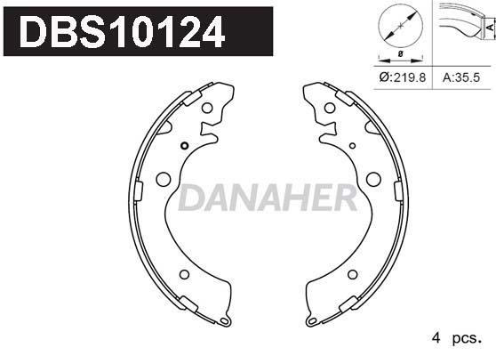 Danaher DBS10124 Колодки гальмівні барабанні, комплект DBS10124: Купити в Україні - Добра ціна на EXIST.UA!
