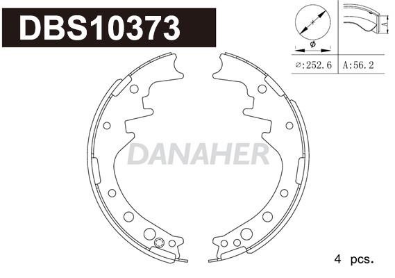 Danaher DBS10373 Колодки гальмівні барабанні, комплект DBS10373: Приваблива ціна - Купити в Україні на EXIST.UA!