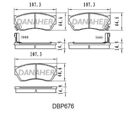 Danaher DBP676 Гальмівні колодки, комплект DBP676: Купити в Україні - Добра ціна на EXIST.UA!
