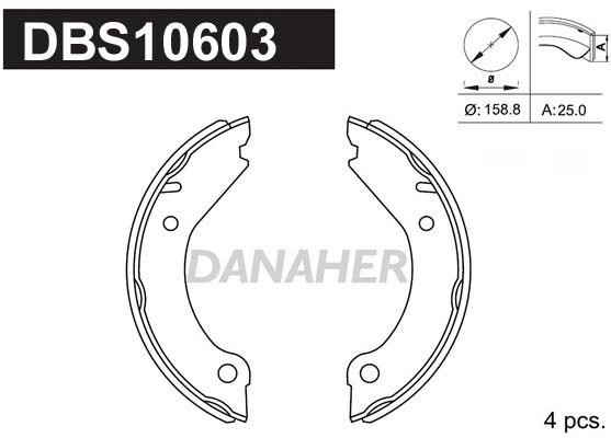 Danaher DBS10603 Колодки гальмівні стояночного гальма DBS10603: Купити в Україні - Добра ціна на EXIST.UA!