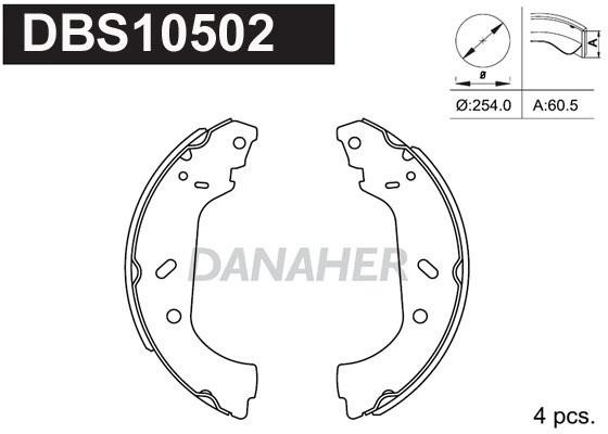 Danaher DBS10502 Колодки гальмівні барабанні, комплект DBS10502: Купити в Україні - Добра ціна на EXIST.UA!