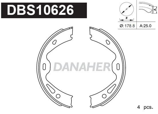 Danaher DBS10626 Колодки гальмівні стояночного гальма DBS10626: Купити в Україні - Добра ціна на EXIST.UA!