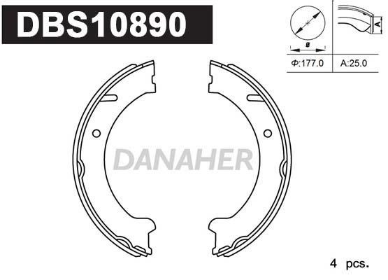Danaher DBS10890 Колодки гальмівні стояночного гальма DBS10890: Купити в Україні - Добра ціна на EXIST.UA!