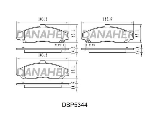 Danaher DBP5344 Гальмівні колодки передні, комплект DBP5344: Купити в Україні - Добра ціна на EXIST.UA!