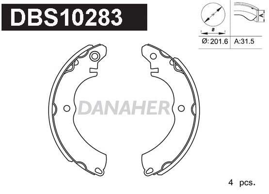Danaher DBS10283 Колодки гальмівні барабанні, комплект DBS10283: Купити в Україні - Добра ціна на EXIST.UA!