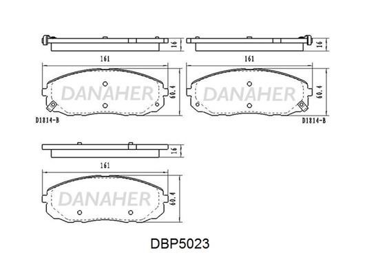 Danaher DBP5023 Гальмівні колодки передні, комплект DBP5023: Купити в Україні - Добра ціна на EXIST.UA!