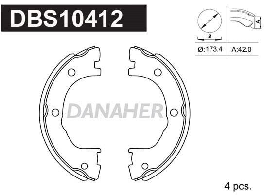 Danaher DBS10412 Колодки гальмівні стояночного гальма DBS10412: Купити в Україні - Добра ціна на EXIST.UA!