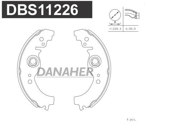 Danaher DBS11226 Колодки гальмівні барабанні, комплект DBS11226: Купити в Україні - Добра ціна на EXIST.UA!