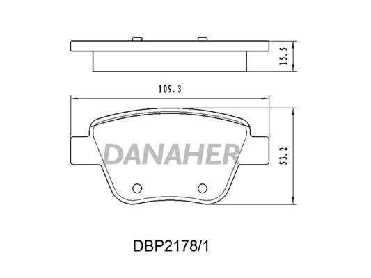 Danaher DBP2178/1 Гальмівні колодки, комплект DBP21781: Купити в Україні - Добра ціна на EXIST.UA!