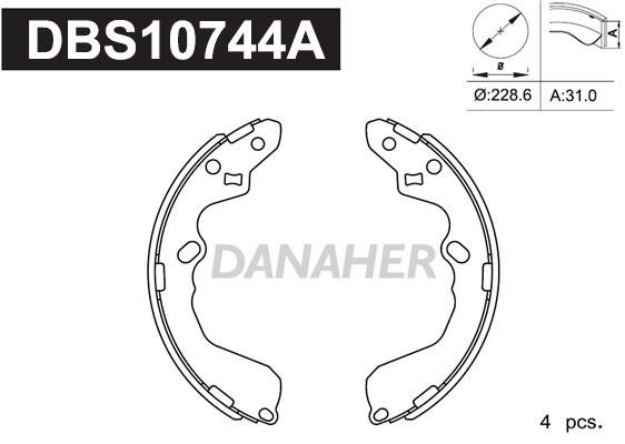 Danaher DBS10744A Колодки гальмівні барабанні, комплект DBS10744A: Купити в Україні - Добра ціна на EXIST.UA!