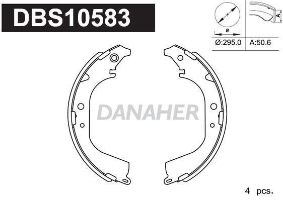 Danaher DBS10583 Колодки гальмівні барабанні, комплект DBS10583: Купити в Україні - Добра ціна на EXIST.UA!