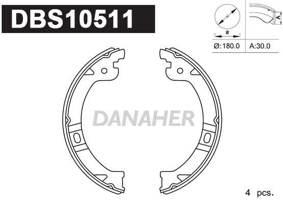 Danaher DBS10511 Колодки гальмівні стояночного гальма DBS10511: Купити в Україні - Добра ціна на EXIST.UA!