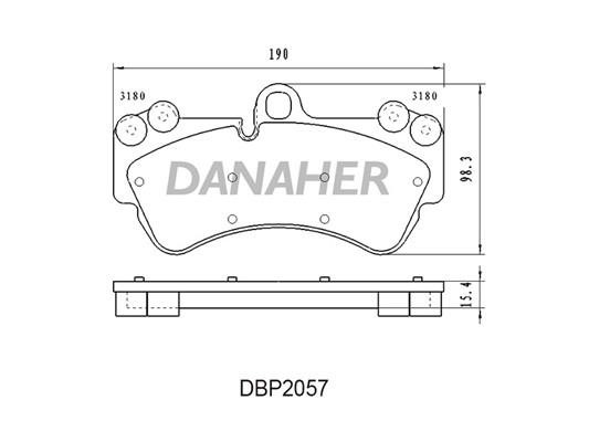 Danaher DBP2057 Гальмівні колодки, комплект DBP2057: Купити в Україні - Добра ціна на EXIST.UA!