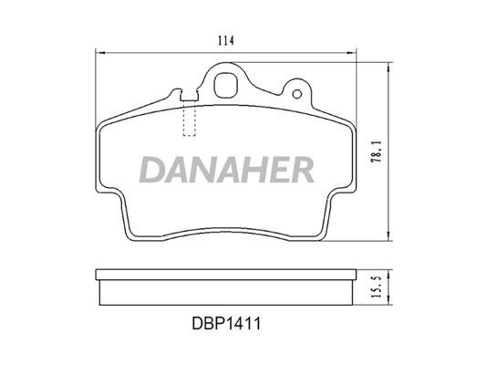 Danaher DBP1411 Гальмівні колодки, комплект DBP1411: Купити в Україні - Добра ціна на EXIST.UA!