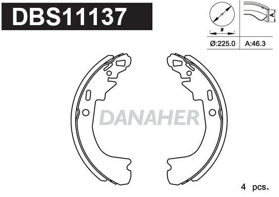 Danaher DBS11137 Колодки гальмівні барабанні, комплект DBS11137: Купити в Україні - Добра ціна на EXIST.UA!