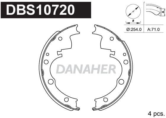 Danaher DBS10720 Колодки гальмівні барабанні, комплект DBS10720: Купити в Україні - Добра ціна на EXIST.UA!