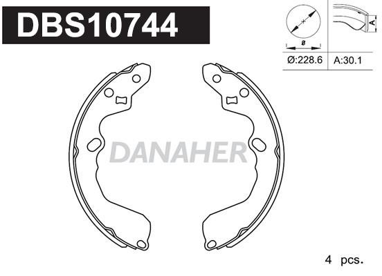 Danaher DBS10744 Колодки гальмівні барабанні, комплект DBS10744: Купити в Україні - Добра ціна на EXIST.UA!