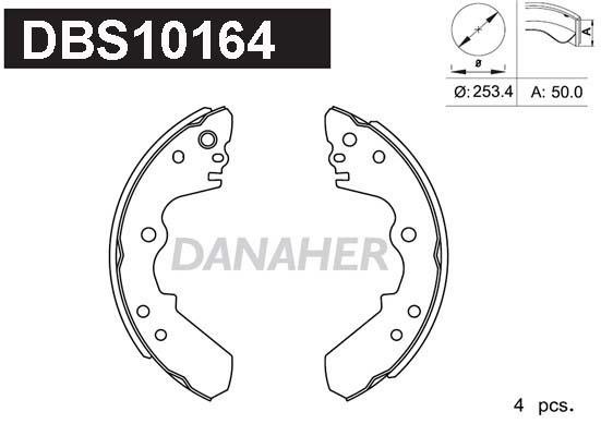 Danaher DBS10164 Колодки гальмівні барабанні, комплект DBS10164: Купити в Україні - Добра ціна на EXIST.UA!