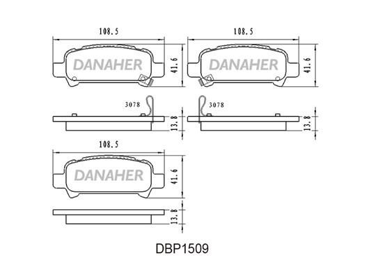 Danaher DBP1509 Гальмівні колодки, комплект DBP1509: Купити в Україні - Добра ціна на EXIST.UA!