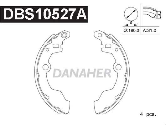 Danaher DBS10527A Колодки гальмівні барабанні, комплект DBS10527A: Купити в Україні - Добра ціна на EXIST.UA!