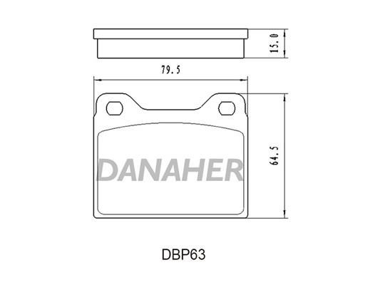 Danaher DBP63 Гальмівні колодки, комплект DBP63: Купити в Україні - Добра ціна на EXIST.UA!