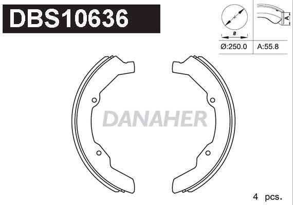 Danaher DBS10636 Колодки гальмівні барабанні, комплект DBS10636: Купити в Україні - Добра ціна на EXIST.UA!