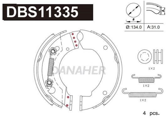 Danaher DBS11335 Колодки гальмівні барабанні, комплект DBS11335: Купити в Україні - Добра ціна на EXIST.UA!