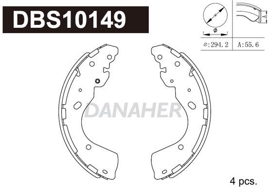 Danaher DBS10149 Колодки гальмівні барабанні, комплект DBS10149: Купити в Україні - Добра ціна на EXIST.UA!