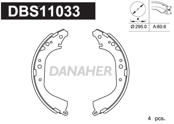 Danaher DBS11033 Колодки гальмівні барабанні, комплект DBS11033: Купити в Україні - Добра ціна на EXIST.UA!