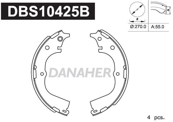 Danaher DBS10425B Колодки гальмівні барабанні, комплект DBS10425B: Купити в Україні - Добра ціна на EXIST.UA!