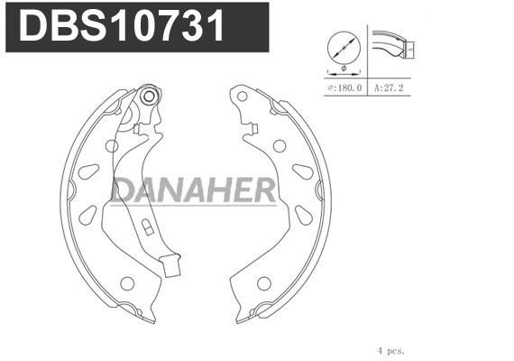 Danaher DBS10731 Колодки гальмівні барабанні, комплект DBS10731: Купити в Україні - Добра ціна на EXIST.UA!
