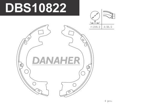 Danaher DBS10822 Колодки гальмівні барабанні, комплект DBS10822: Купити в Україні - Добра ціна на EXIST.UA!