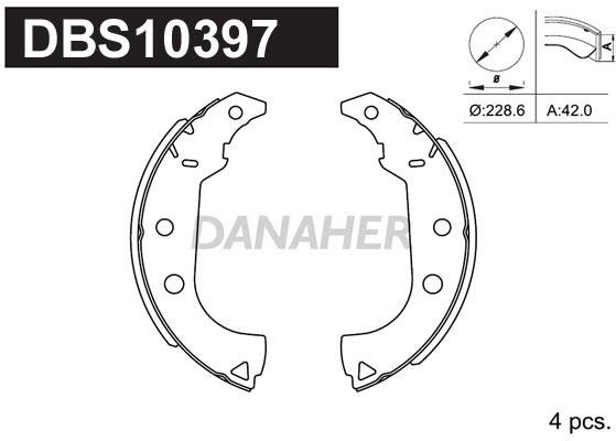 Danaher DBS10397 Колодки гальмівні барабанні, комплект DBS10397: Купити в Україні - Добра ціна на EXIST.UA!