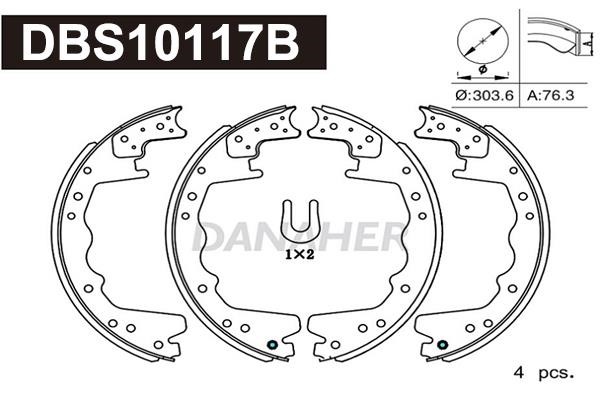 Danaher DBS10117B Колодки гальмівні барабанні, комплект DBS10117B: Купити в Україні - Добра ціна на EXIST.UA!
