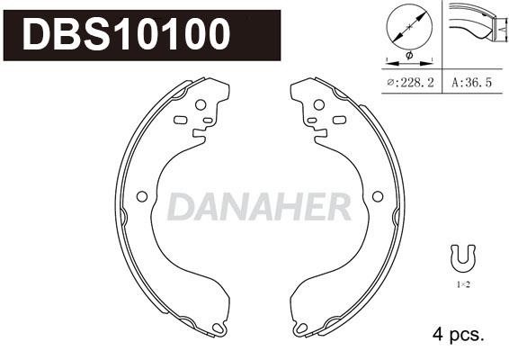 Danaher DBS10100 Колодки гальмівні барабанні, комплект DBS10100: Купити в Україні - Добра ціна на EXIST.UA!